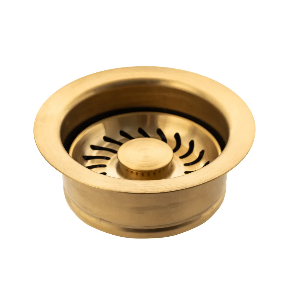 Фланец для диспоузера Ø114  мод. Fasolo Kolbeckite (золото), сталь сатин с PVD-обработкой