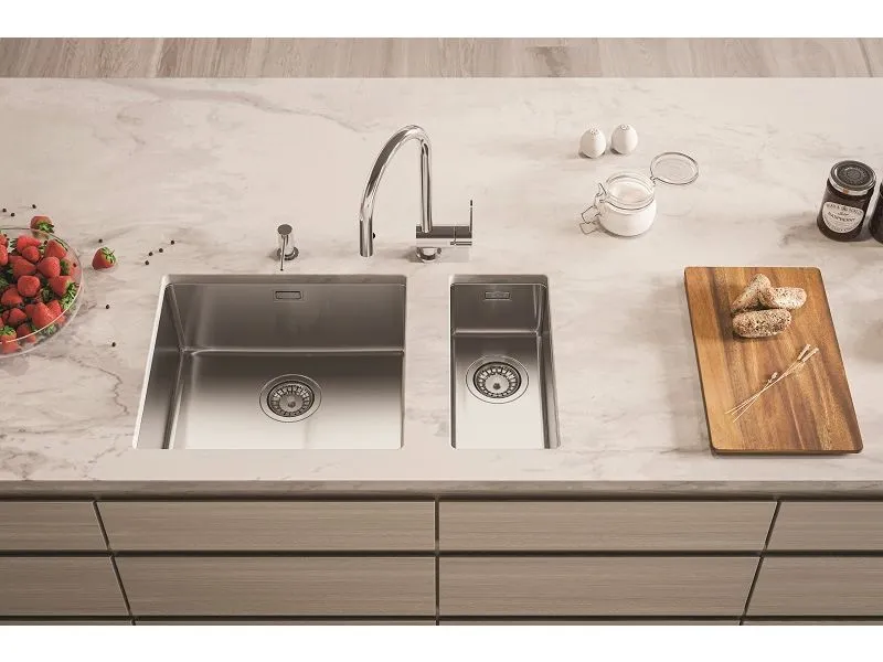 Мойка KOMBINO 40 SAT-90 450X400X195  в комплекте с сифоном 1130550 (1100236)