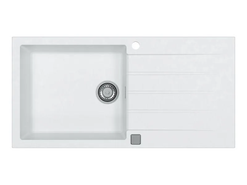 Мойка для кухни ALVEUS OMNI 10 GRANITAL ARCTIC-G11  400x450x198 с сифоном 1145083 (1150037)