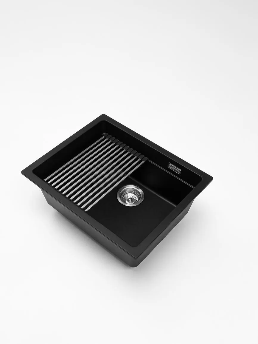 Кухонная мойка Grandex Aqua COMFORT 56U BLACK METALIC (500205)