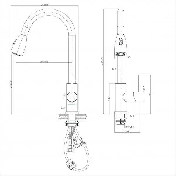 Смеситель ALVEUS PRIMROSE PS Carbon G91 (1148264)