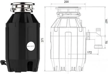 Измельчитель пищевых отходов бытовой BoneCrusher 910 AS (BC910)