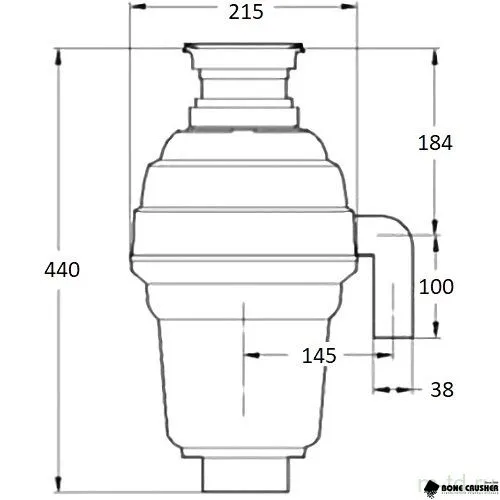 Измельчитель пищевых отходов полупромышленный BoneCrusher 1000 (BC1000-AS)