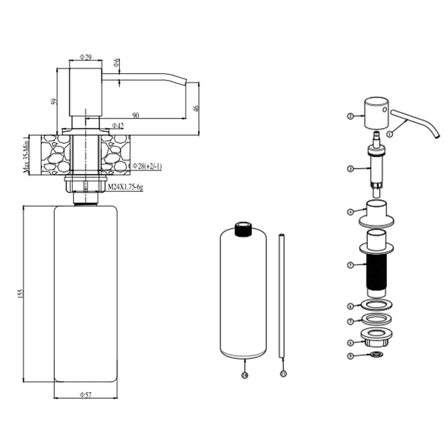 Дозатор для мыла CALLAS 0,32L CHR(1129078)