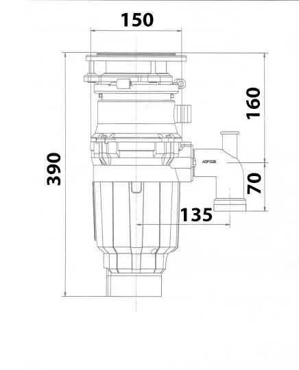 Измельчитель пищевых отходов бытовой BoneCrusher 910 AS-Slim Line (ВС910_SlimLine)