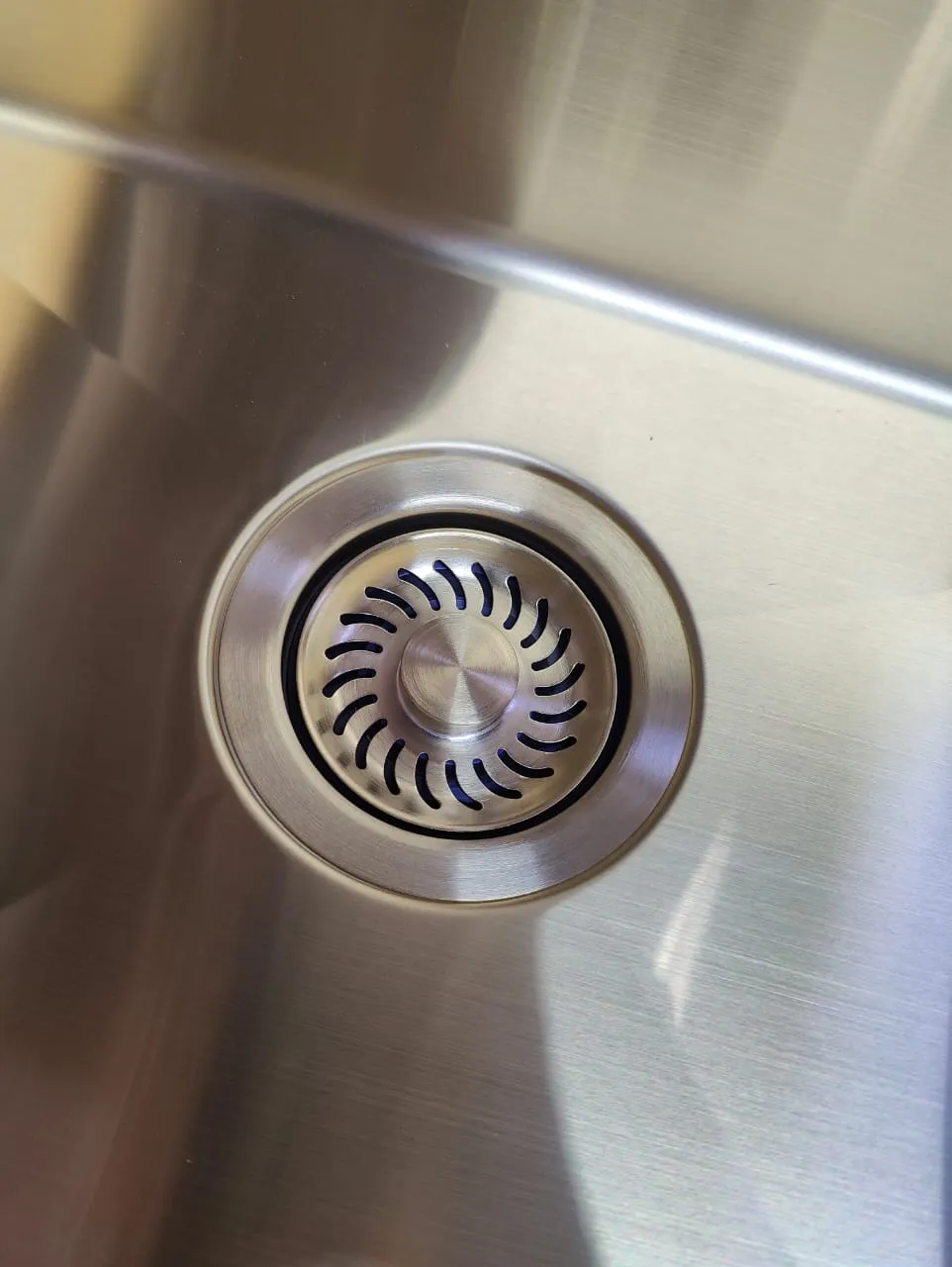 Фланец для диспоузера Ø114  мод. Fasolo Kolbeckite (золото), сталь сатин с PVD-обработкой