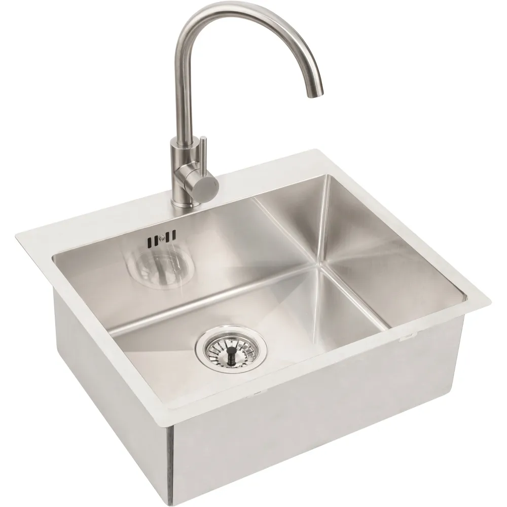 Мойка QUARTO 10 BRS-90 550x480 в комплекте с сифоном 1130551(1124382)