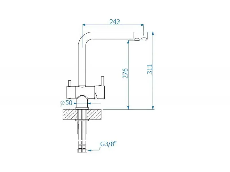Смеситель для кухни ALVEUS AQUILA SAT(1139805)