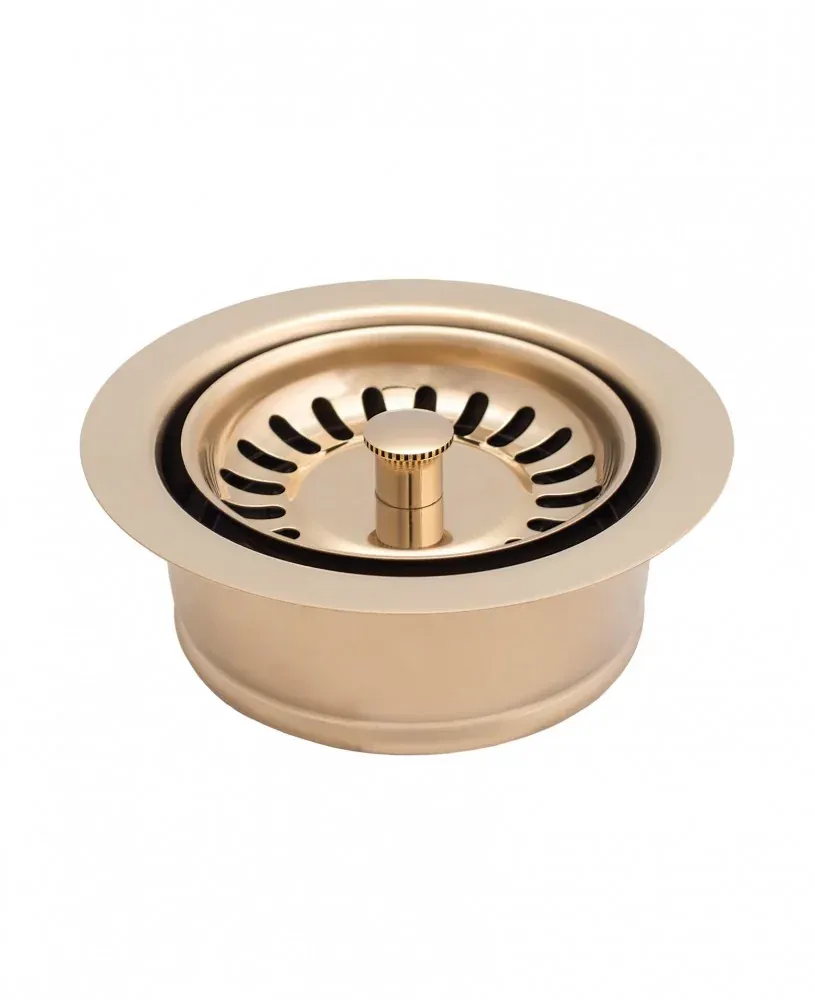 Металическая горловина в сборе с ситечком для вставки. цвет матовое золото (LB9143+LB9138)