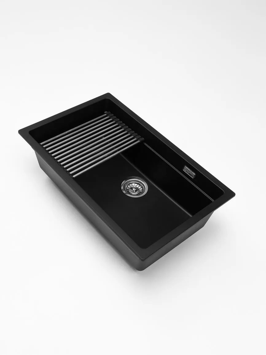 Кухонная мойка Grandex Aqua COMFORT 73U BLACK METALIC (500305)