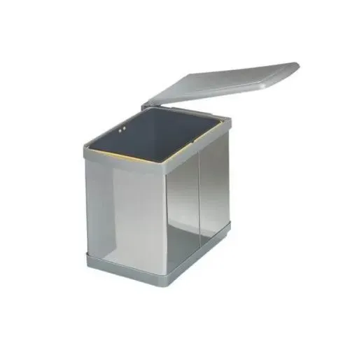 Ведро для мусора ALBIO навесное прямоугольное, нержавеющая сталь 16 л. ALVEUS (224311)