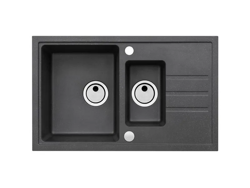 Мойка INTERMEZZO 70 GRANITAL CARBON-G91 780X480X200;1+1/2 в ком.с сифоном 1117293, (1117055)