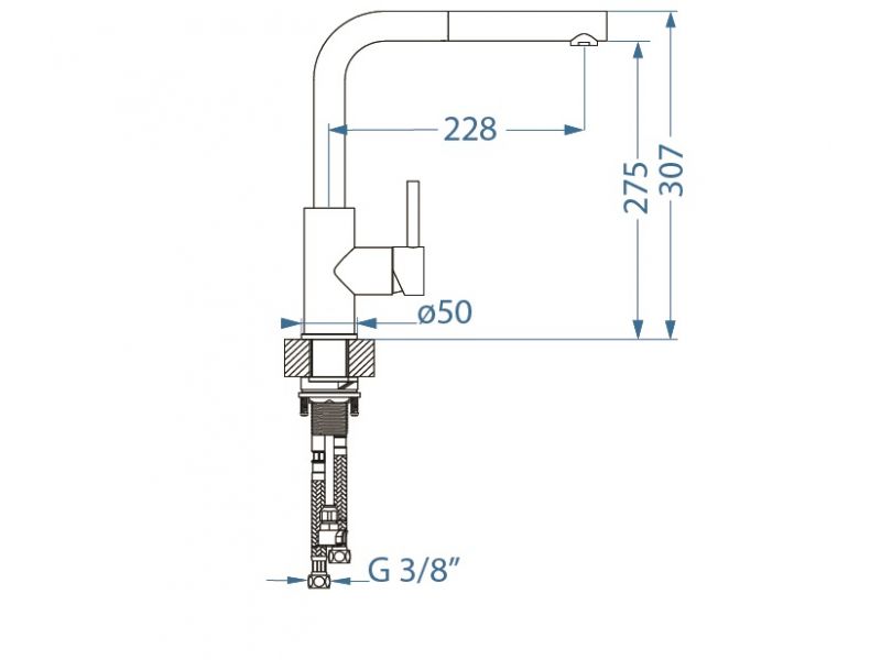 Смеситель для мойки ALVEUS ZEOS P MONARCH GOLD (1136501)