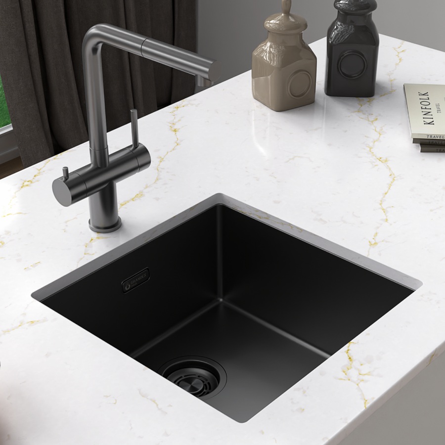 Мойка Grandex Aqua OPTIMA 44 ANTHRACITE, 440х440х200, (5011353)