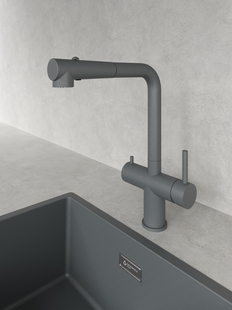 Смеситель кухонный Grandex Aqua Integra-SP CONCRETE (90204912)