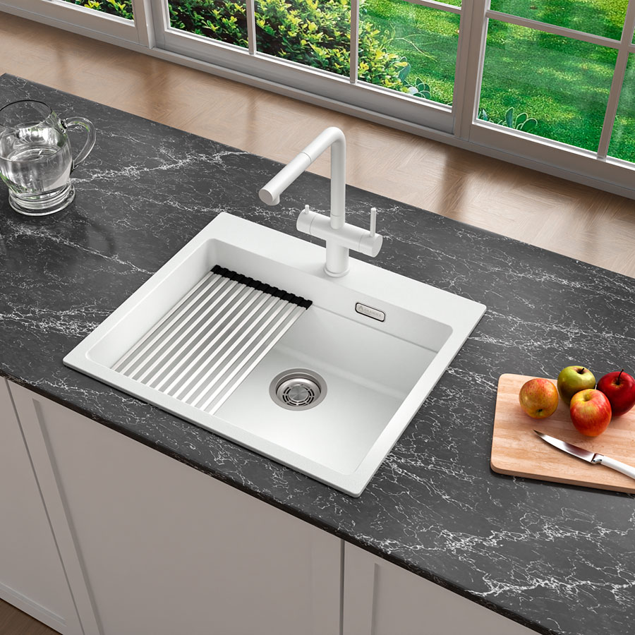 Кухонная мойка Grandex Aqua COMFORT 60F ARCTIC (500501)
