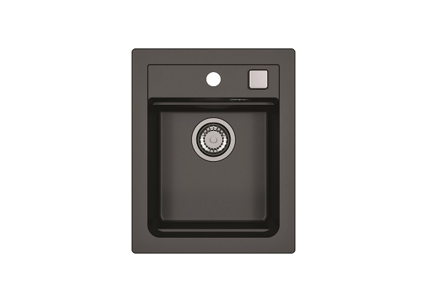 Мойка ALVEUS GRANITAL ATROX 10 CARBON - G91 400 X 500 в комплекте с сифоном 1132823 (1139771)