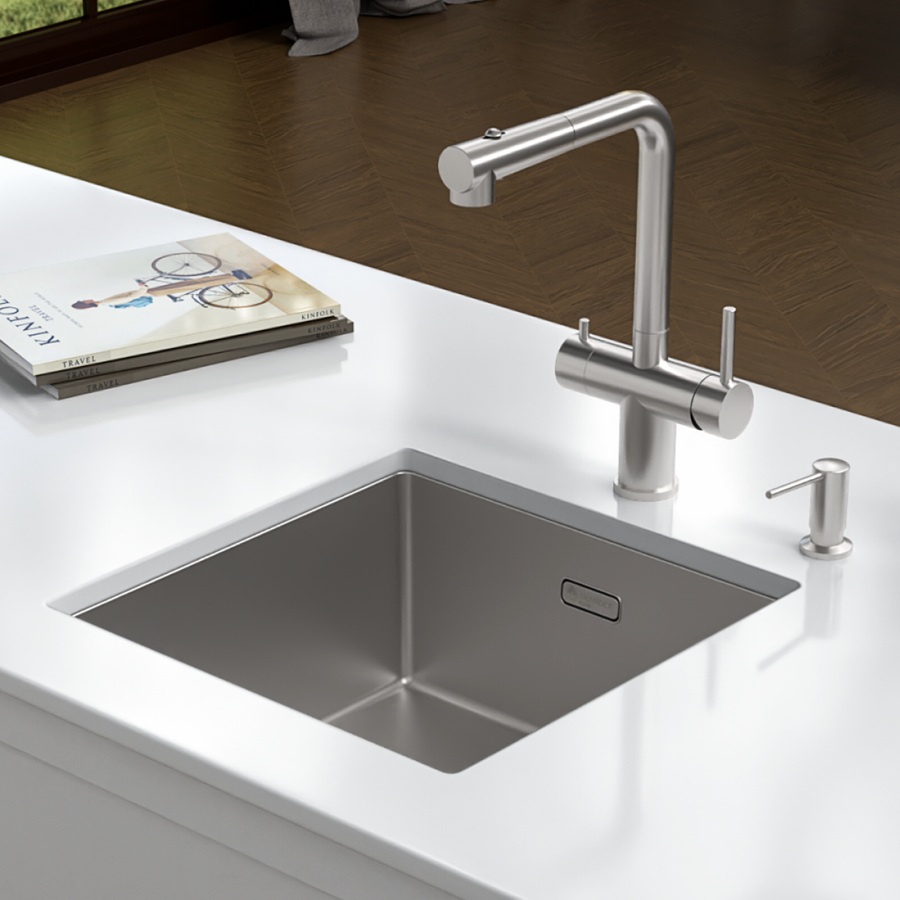 Мойка Grandex Aqua OPTIMA 44, 440х440х200, сифон в комплекте (501135)