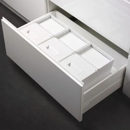 Система сортировки мусора ALBIO 55 2x16 L+ 2 контейнера, белый пластик, ALVEUS