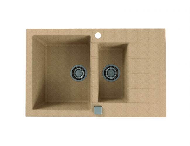 Мойка ALVEUS GRANITAL CADIT 70 BEIGE - G55 790 X 500 в компл с сифоном 1132822 (1131359)