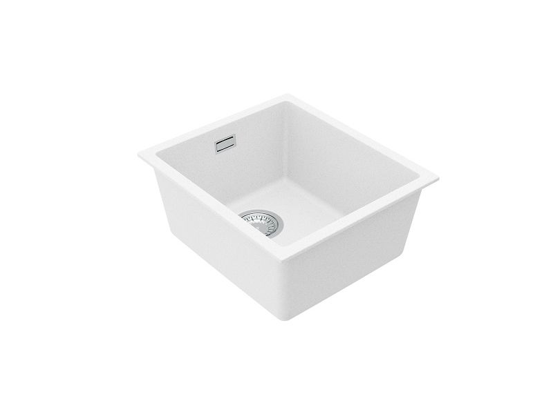 Мойка для кухни ALVEUS OMNI 10 GRANITAL ARCTIC-G11  400x450x198 с сифоном 1145083 (1150037)